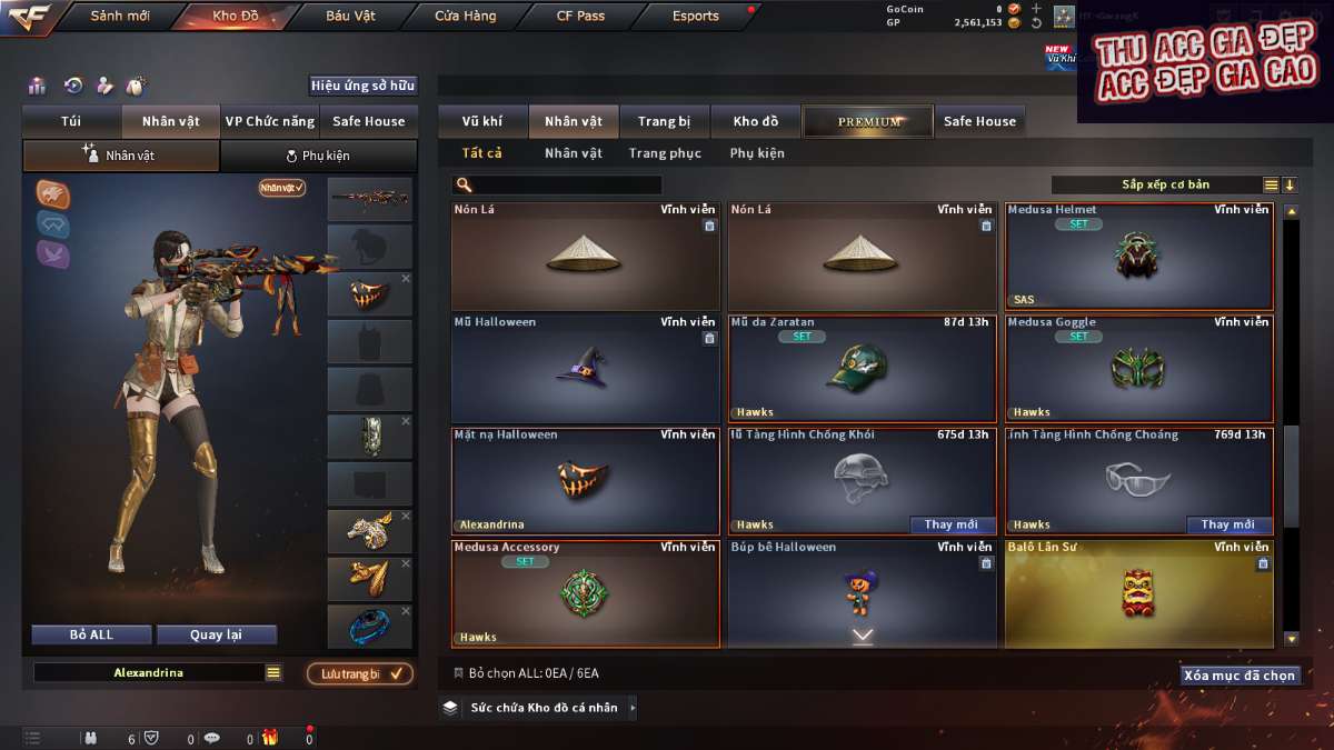 shop acc cf uy tin gia re
